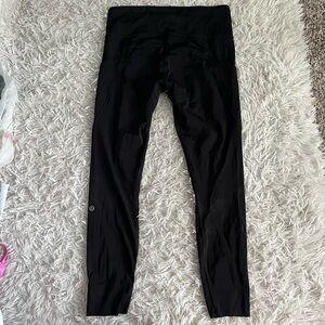 Lululemon fast and free black leggings size 8